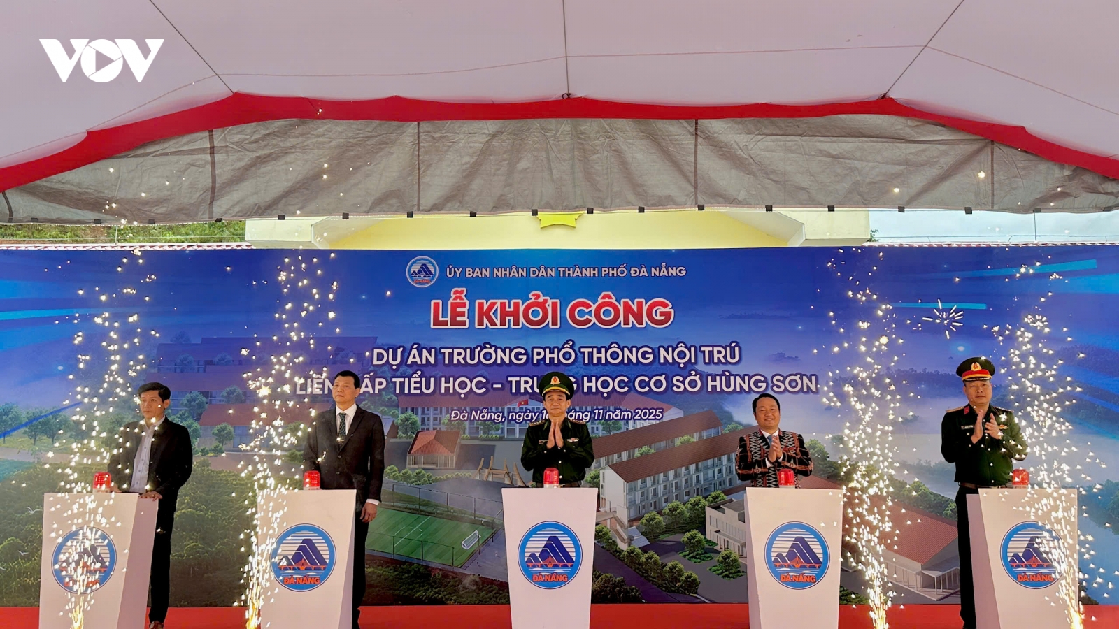 Đà Nẵng đồng loạt khởi công 5 trường học nội trú liên cấp biên giới