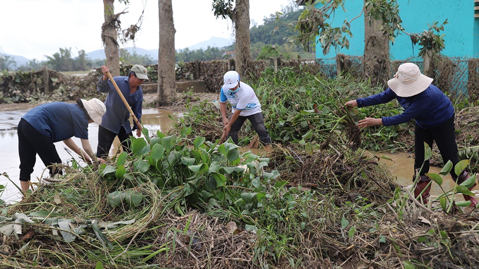 Dốc sức sửa trường đón học sinh sau bão