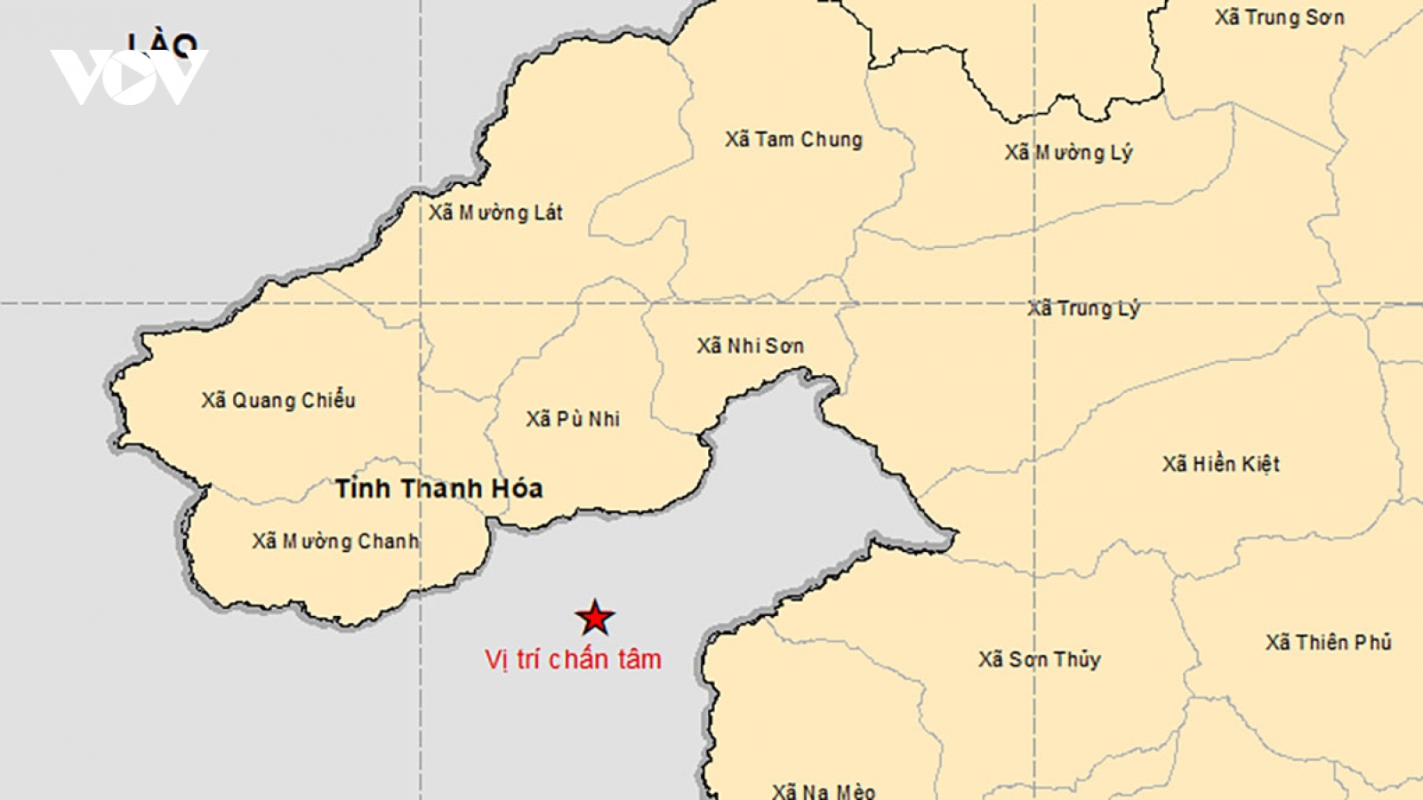 Động đất 4,8 độ gần biên giới Việt - Lào, khu vực Thanh Hóa, Hà Nội rung lắc nhẹ