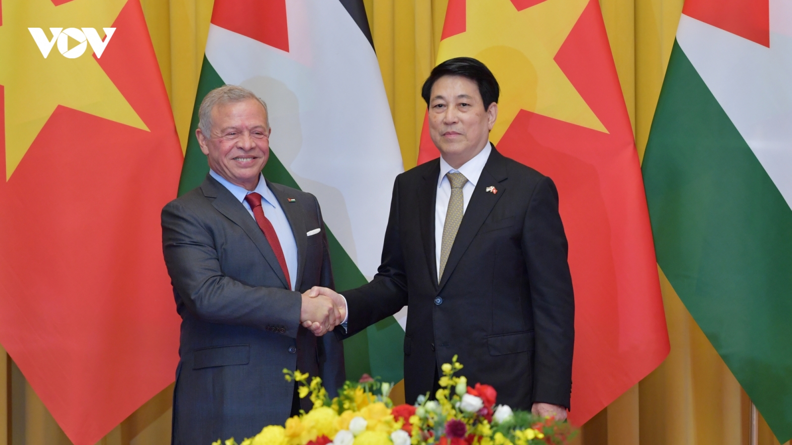 Lễ đón trọng thể Quốc vương Jordan lần đầu thăm chính thức Việt Nam