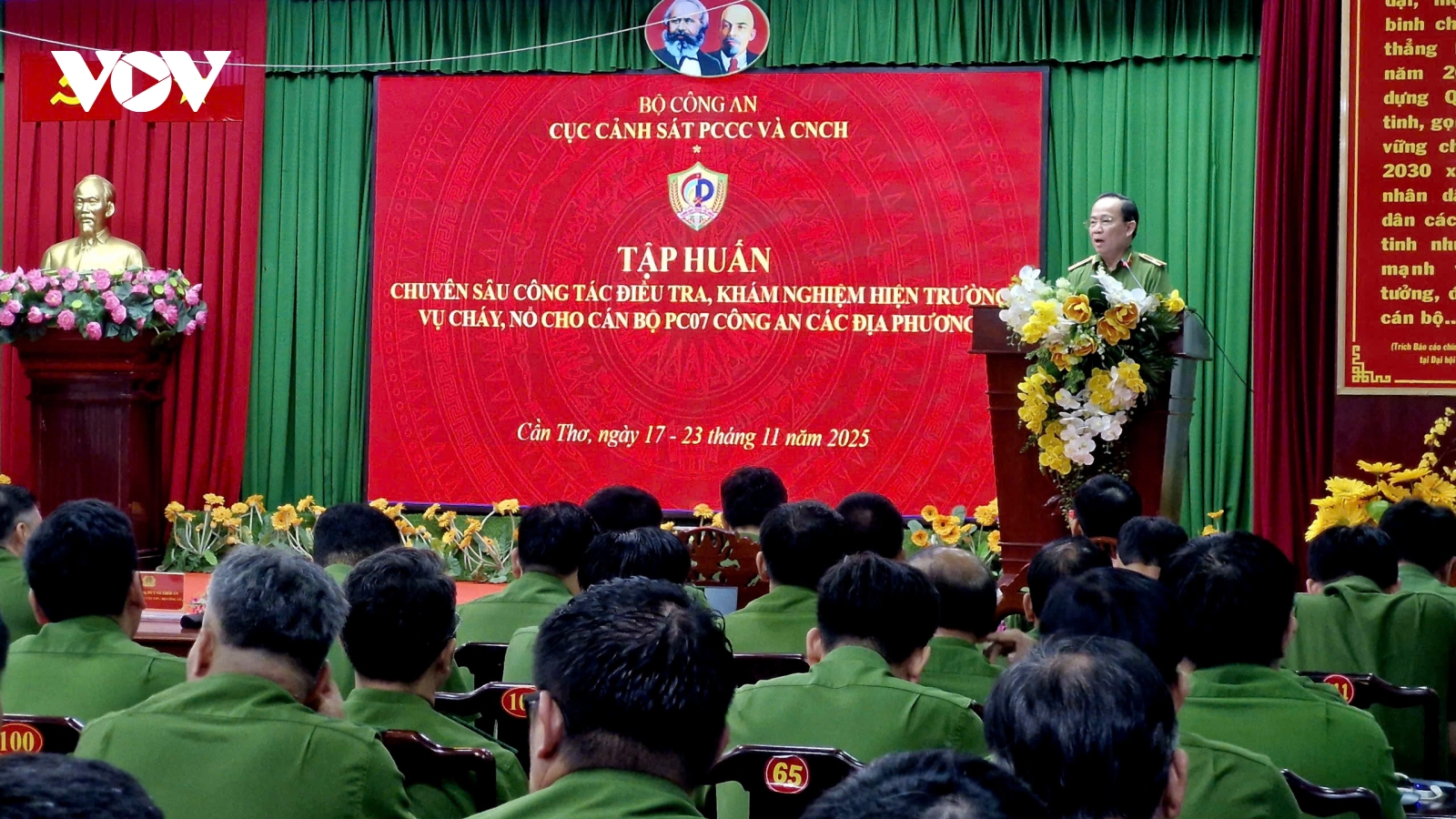 Tập huấn chuyên sâu công tác điều tra, khám nghiệm hiện trường cháy nổ