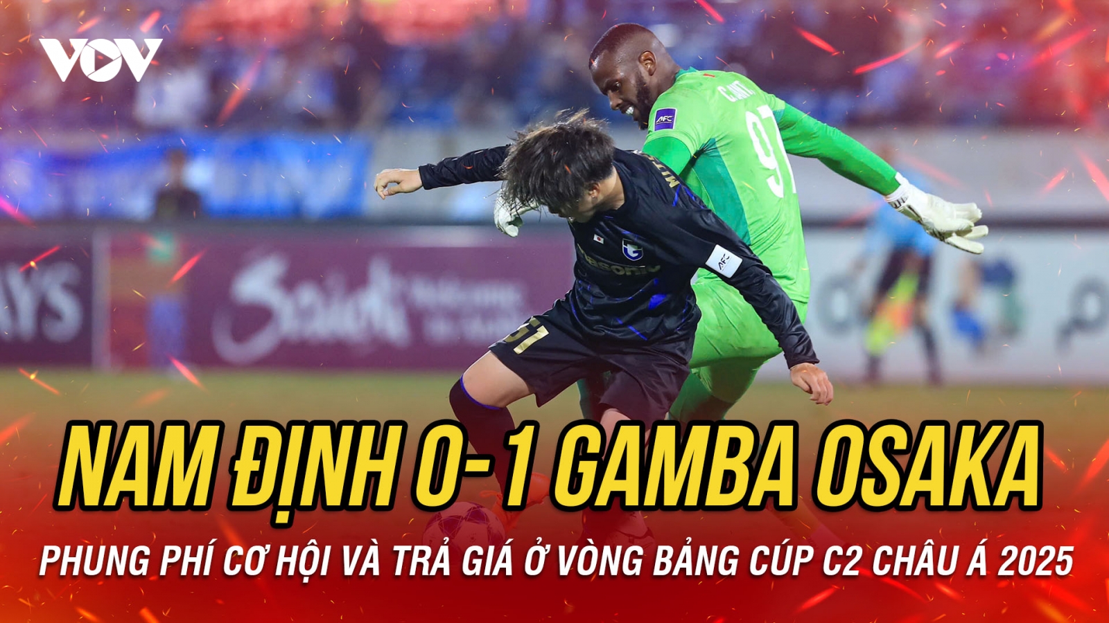 Kết quả bóng đá Cúp C2 châu Á 2025 tối 5/11: Nam Định "gục ngã" trước Gamba Osaka