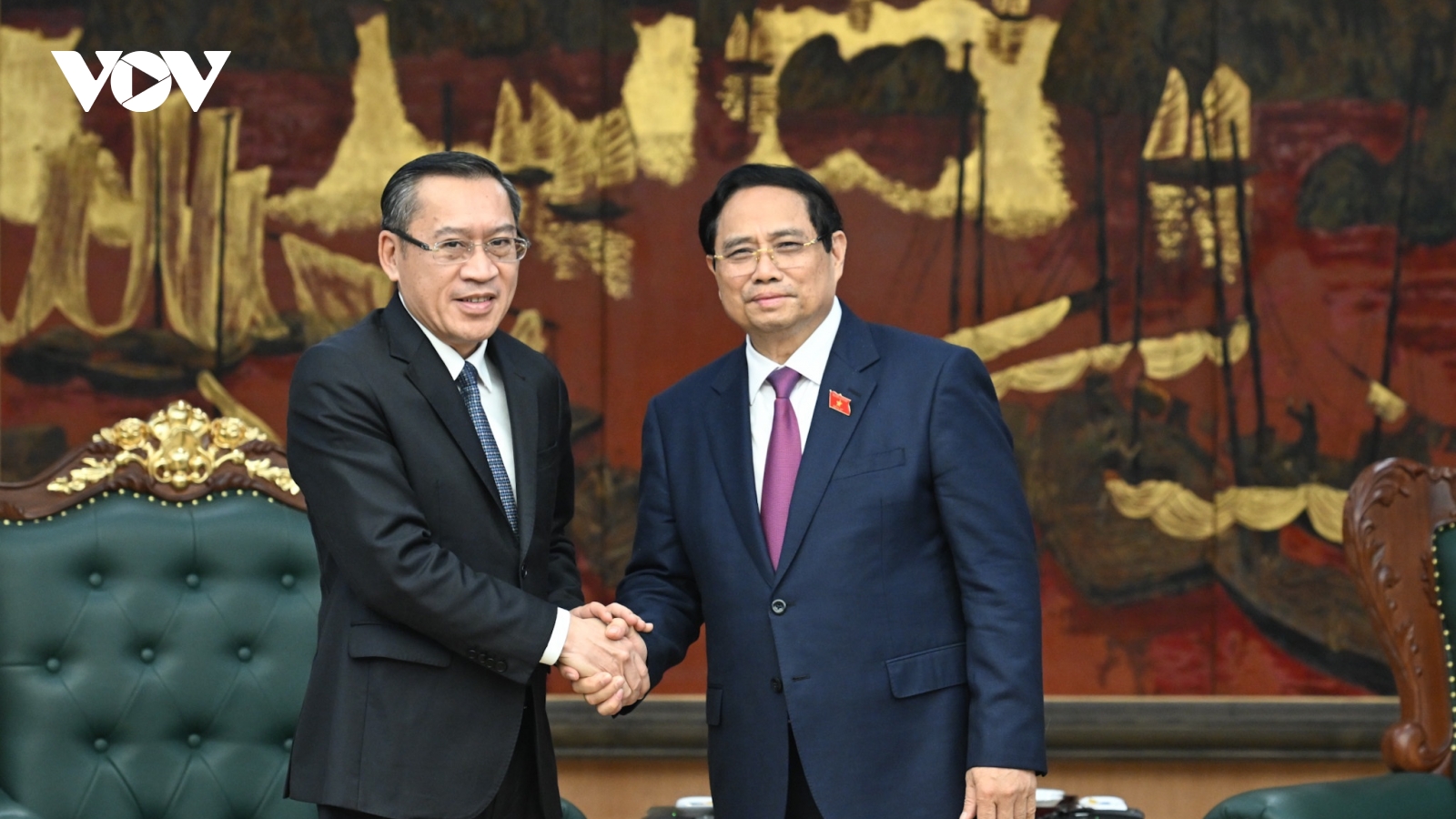 Thủ tướng tiếp Bộ trưởng Bộ Lao động và Phúc lợi Lào Phosay Sayasone