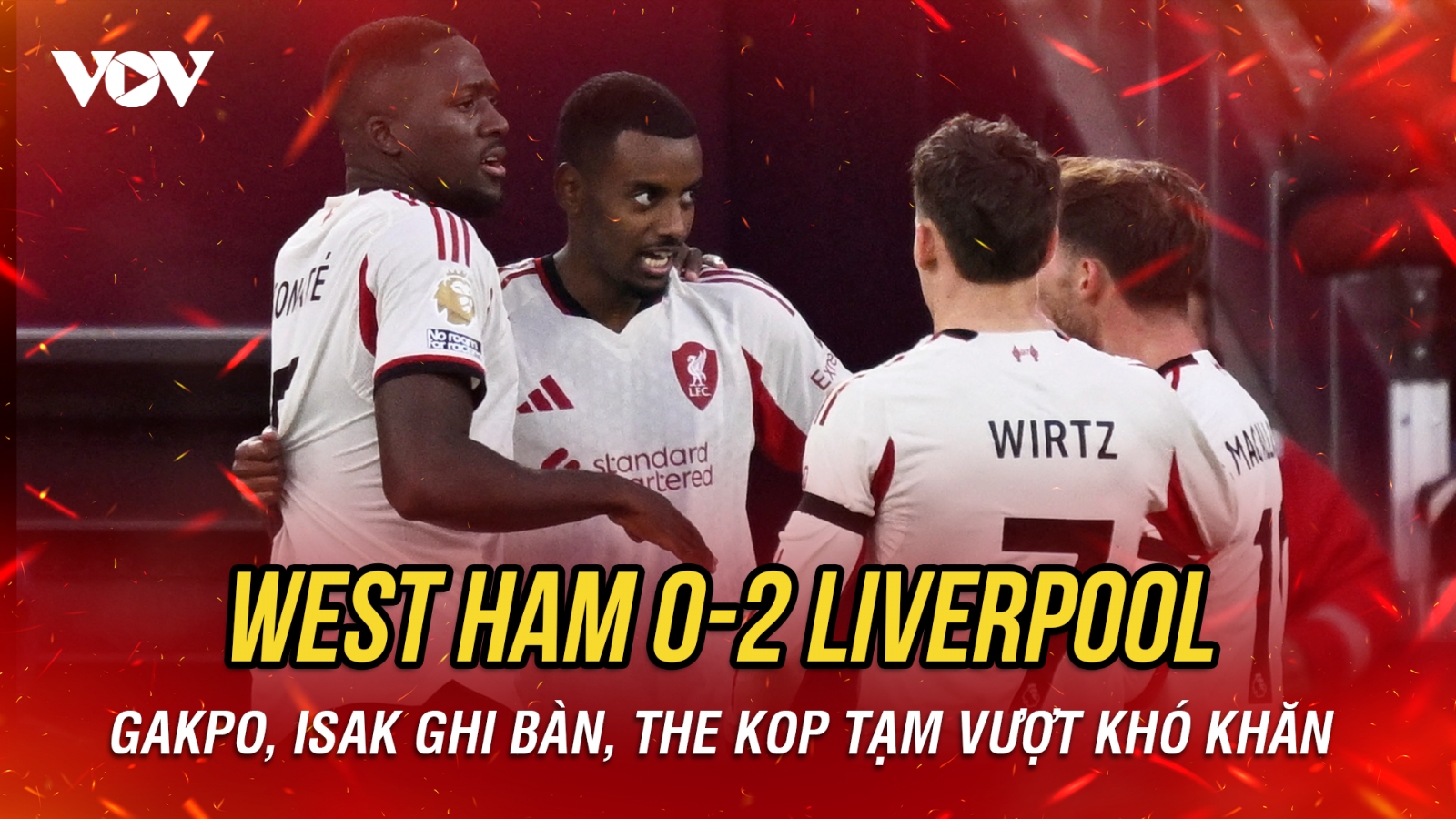 Kết quả bóng đá hôm nay 30/11: Gakpo tỏa sáng, Liverpool thắng nhẹ West Ham