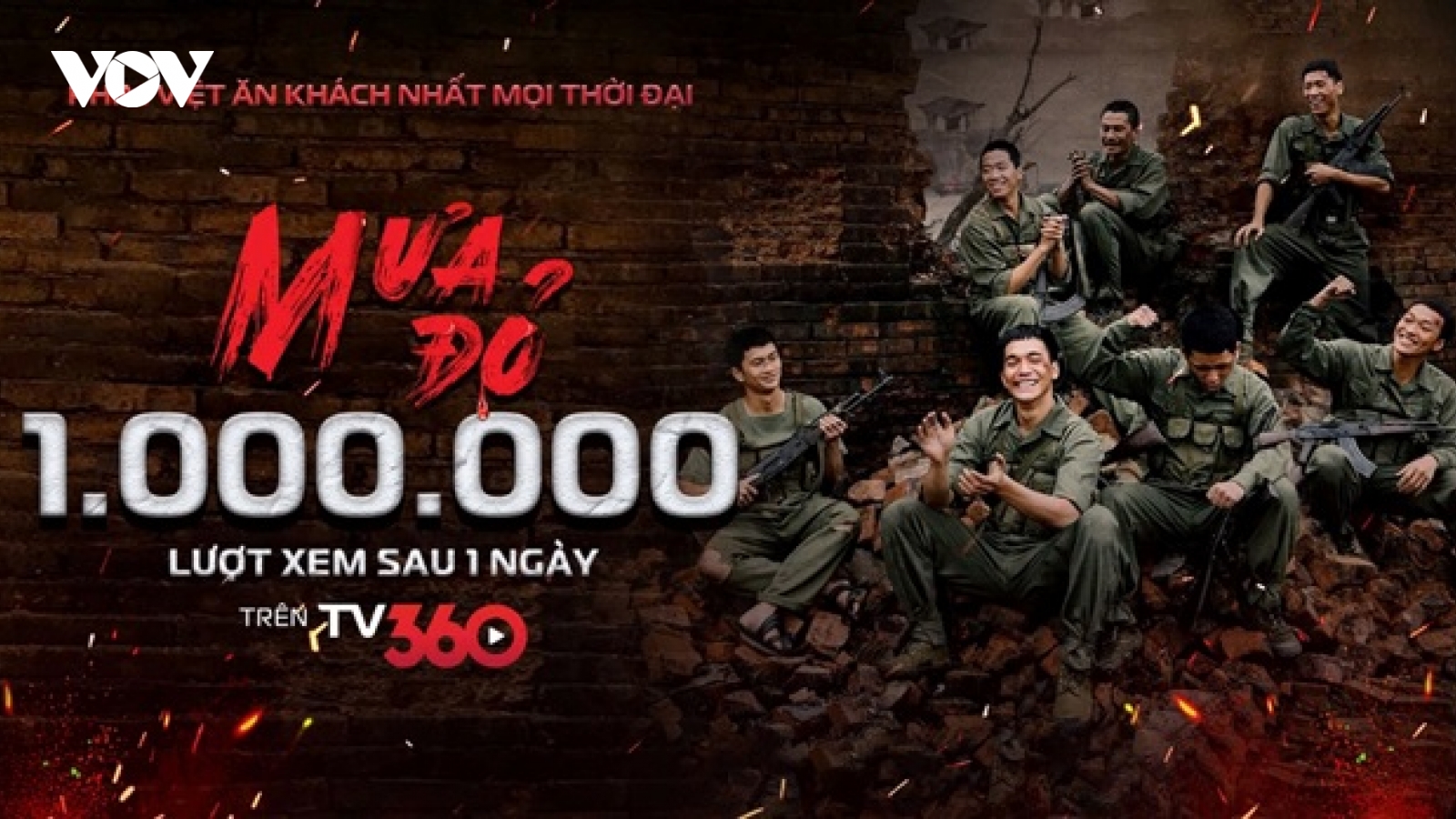 “Mưa đỏ” cán mốc 1 triệu lượt xem sau 24h phát miễn phí trên TV360