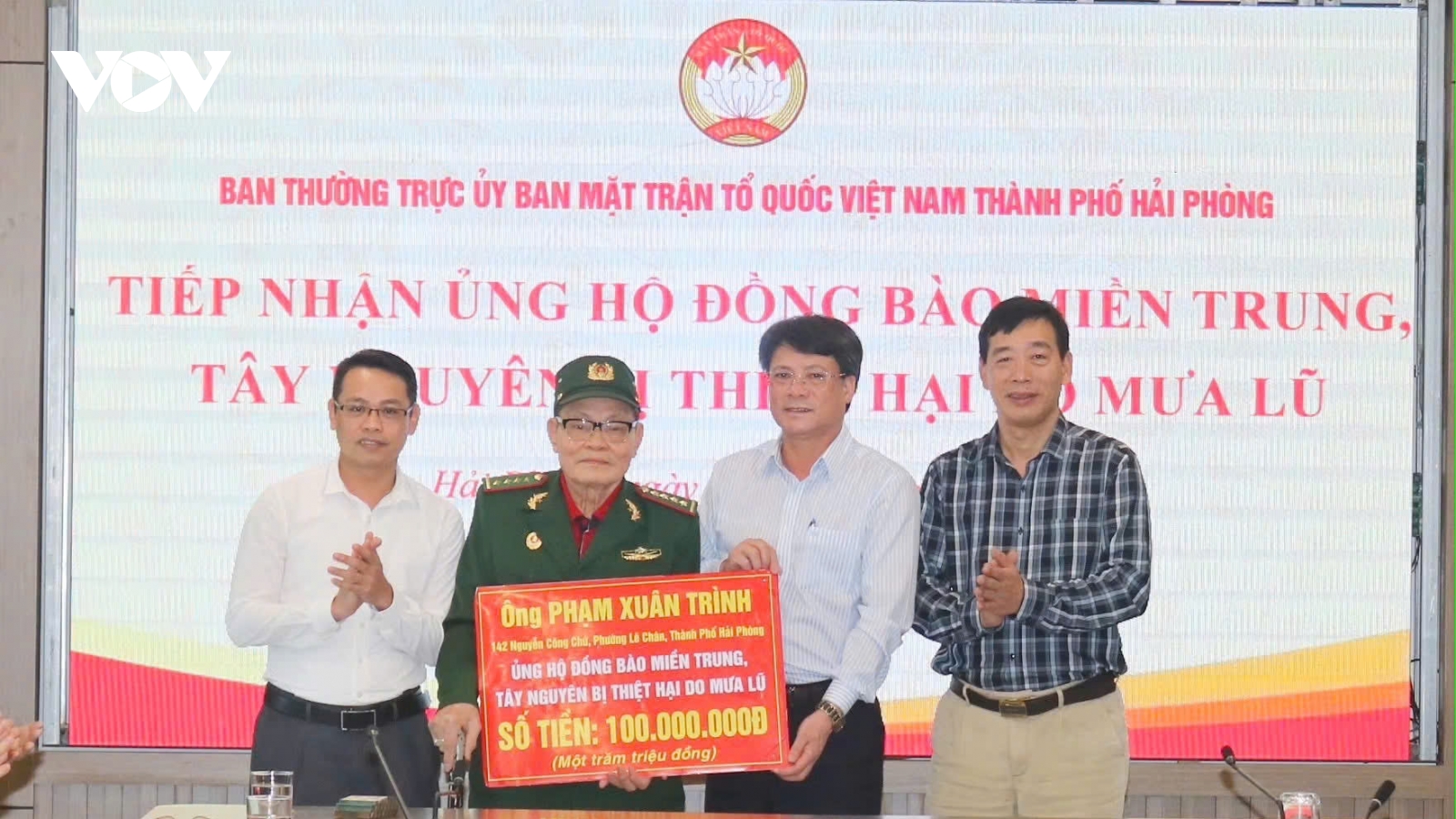 MTTQ Việt Nam TP Hải Phòng tiếp nhận hơn 10,6 tỷ đồng ủng hộ tỉnh Đắk Lắk