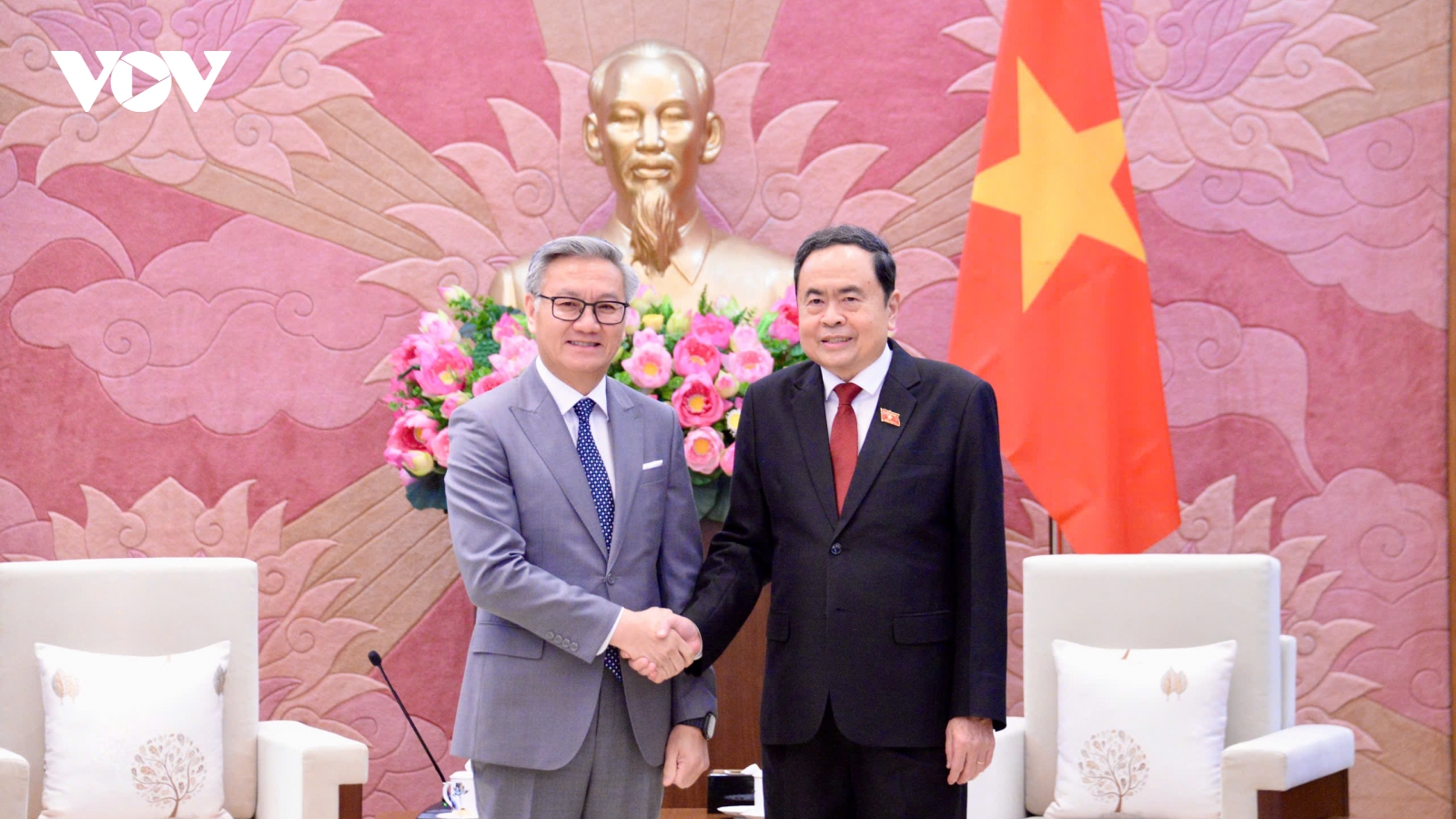 Chủ tịch Quốc hội Trần Thanh Mẫn tiếp Bộ trưởng Bộ Ngoại giao Lào