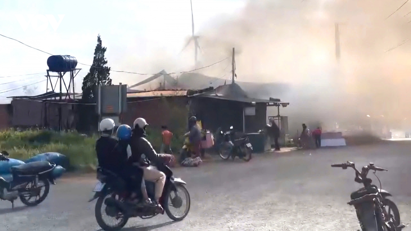 Cháy kho hàng công ty sản xuất cà phê tại Đà Lạt