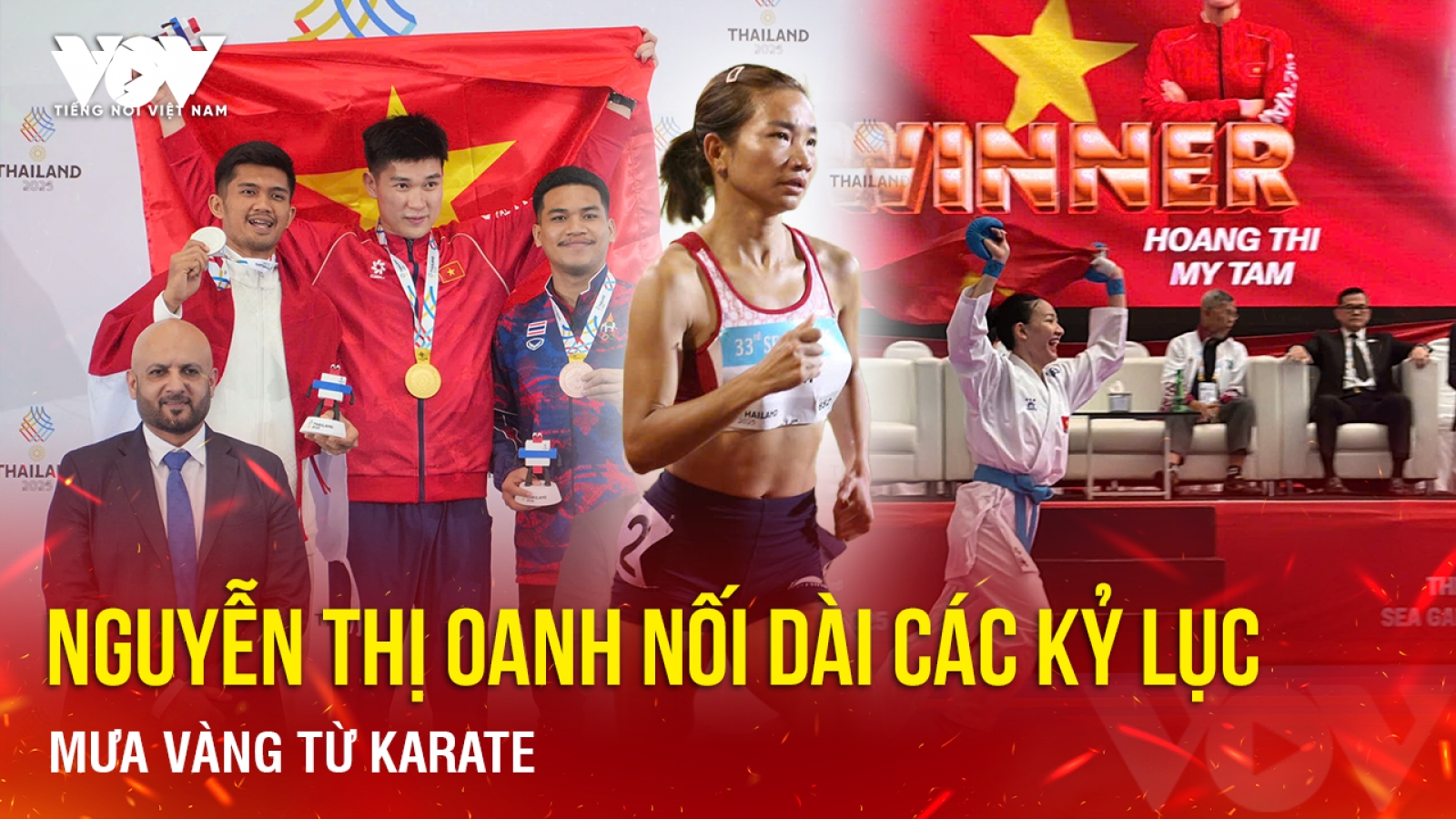 Bản tin SEA Games 33 ngày 13/12: Nguyễn Thị Oanh xuất sắc, mưa vàng từ Karate