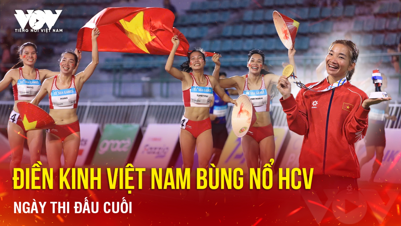 Bản tin SEA Games 33 ngày 16/12: Điền kinh Việt Nam bùng nổ HCV ngày thi đấu cuối