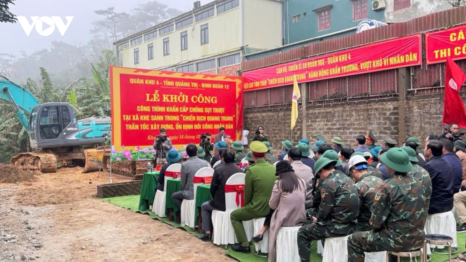 Quảng Trị khởi công công trình khẩn cấp chống sạt lở tại xã Khe Sanh