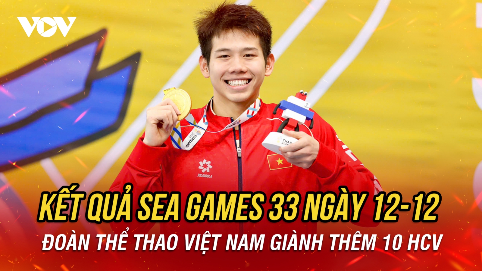 Kết quả SEA Games 33 ngày 12/12: Đoàn Thể thao Việt Nam giành thêm 10 HCV