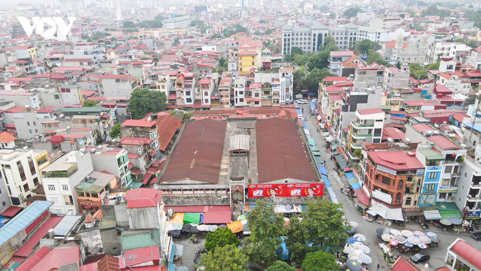 Hiện trạng chợ Nhớn ở Bắc Ninh xuống cấp, vi phạm an toàn PCCC