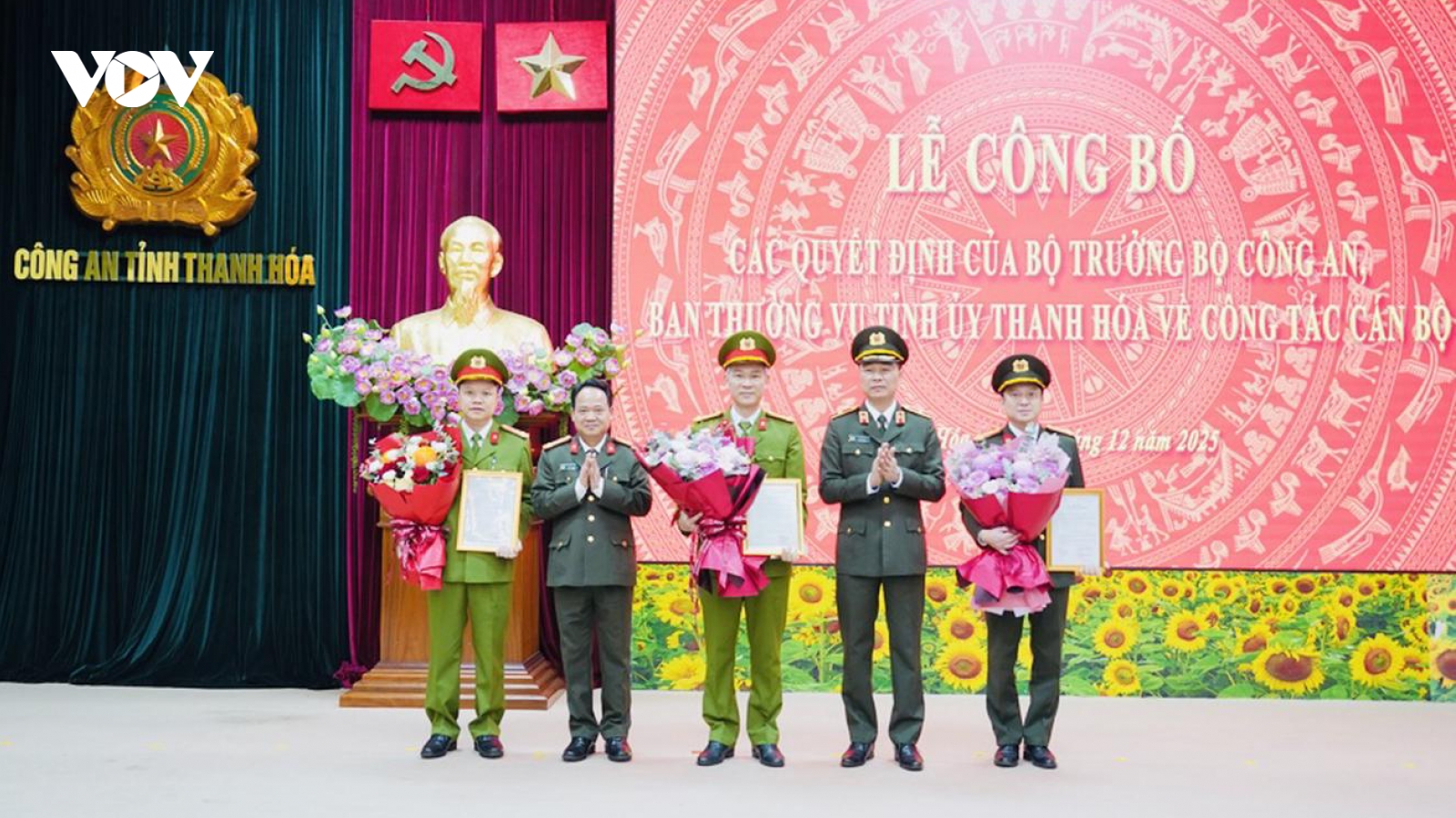 Công an Thanh Hóa công bố quyết định của Bộ trưởng Bộ Công an về công tác cán bộ
