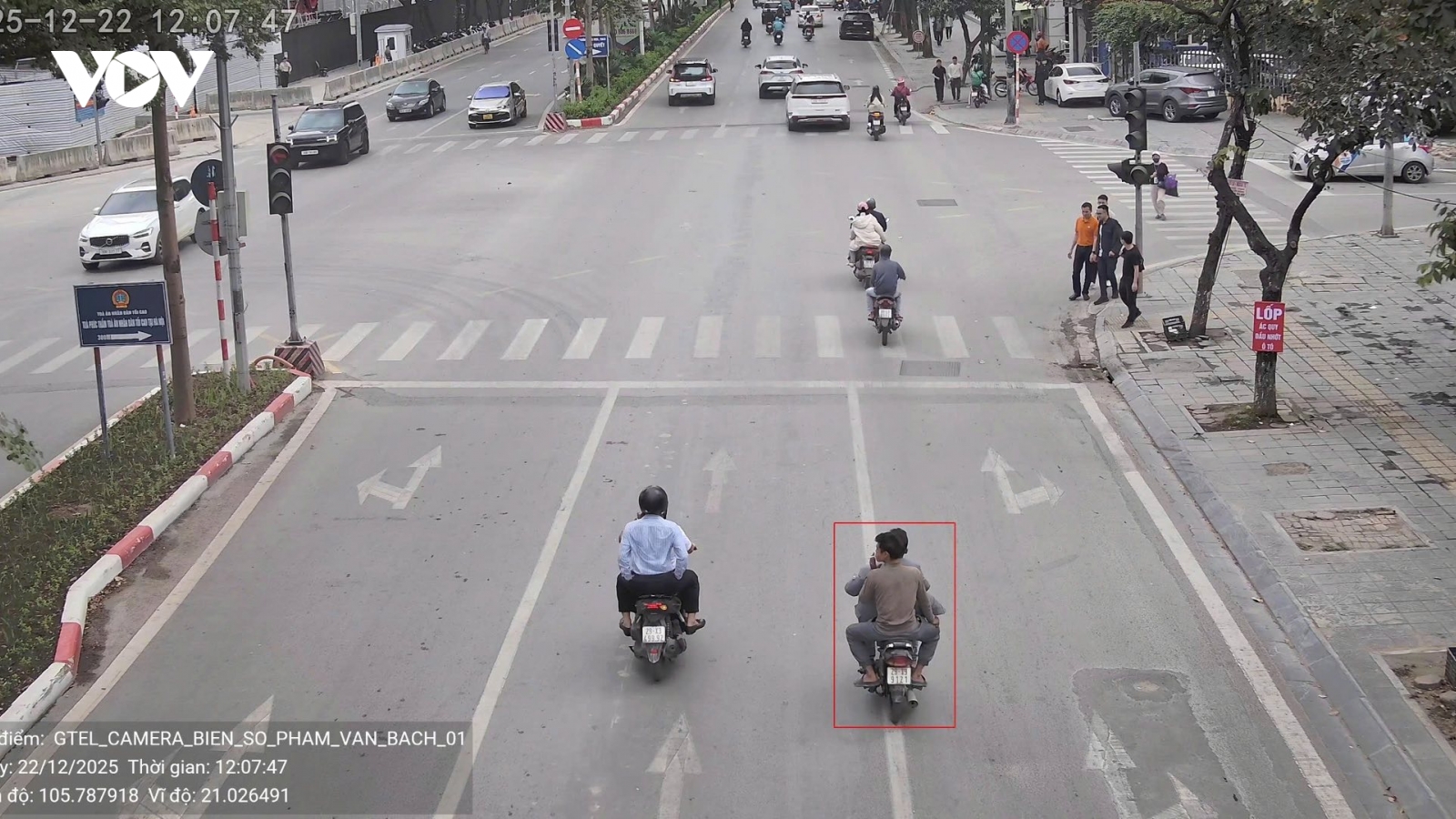 Danh sách 96 xe bị camera AI ghi phạt chỉ tại 1 nút giao thông trong 24 giờ