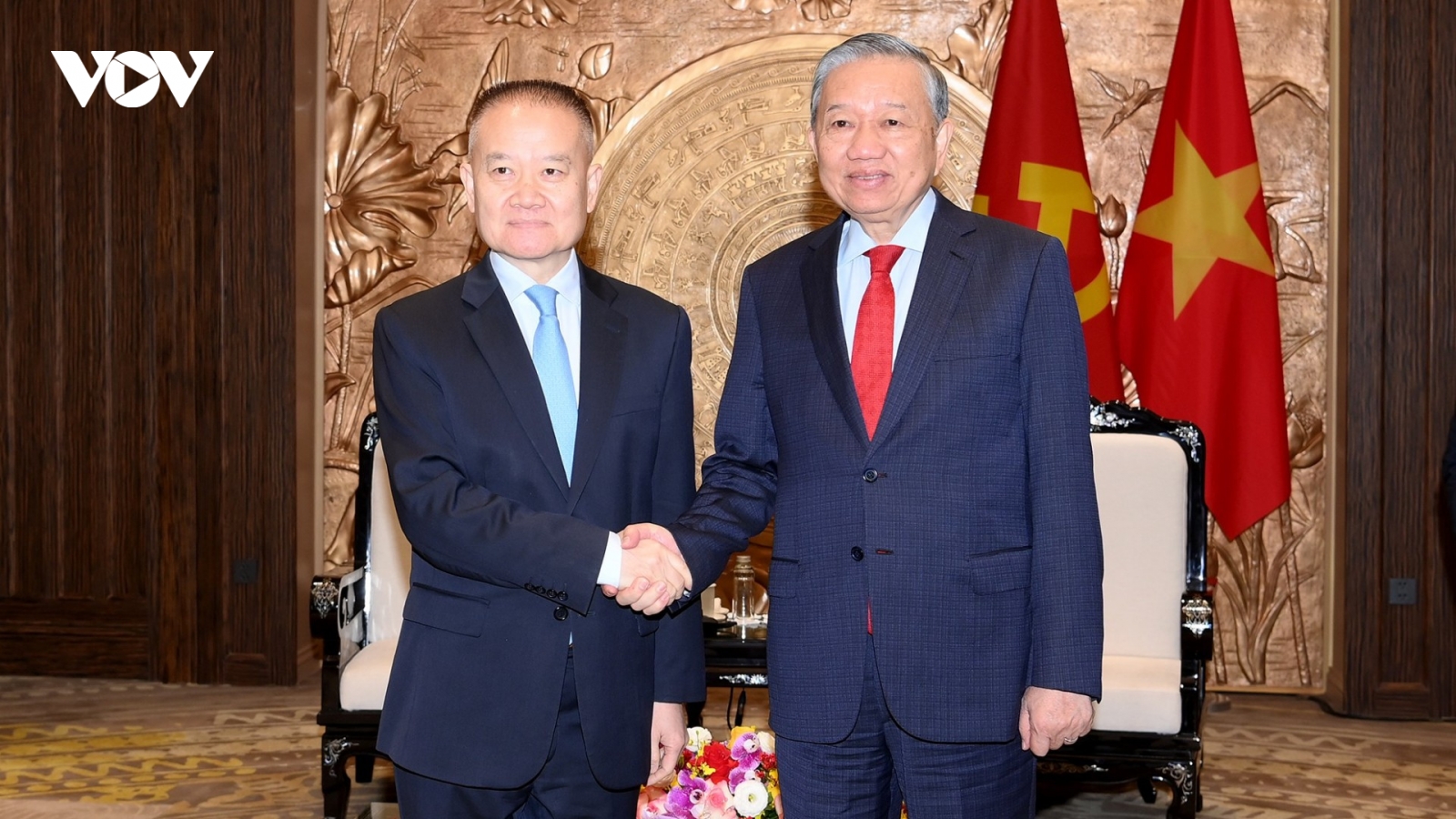 Tổng Bí thư Tô Lâm tiếp Đặc phái viên của Tổng Bí thư, Chủ tịch Trung Quốc