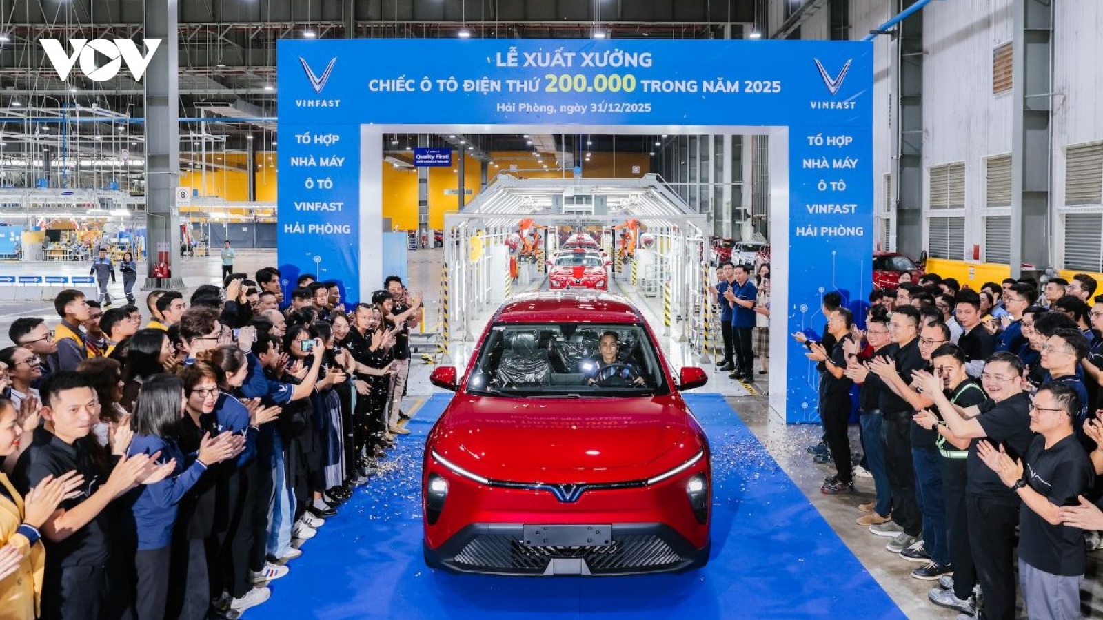 Nhà máy VinFast Hải Phòng xuất xưởng chiếc ô tô điện thứ 200.000 trong năm 2025