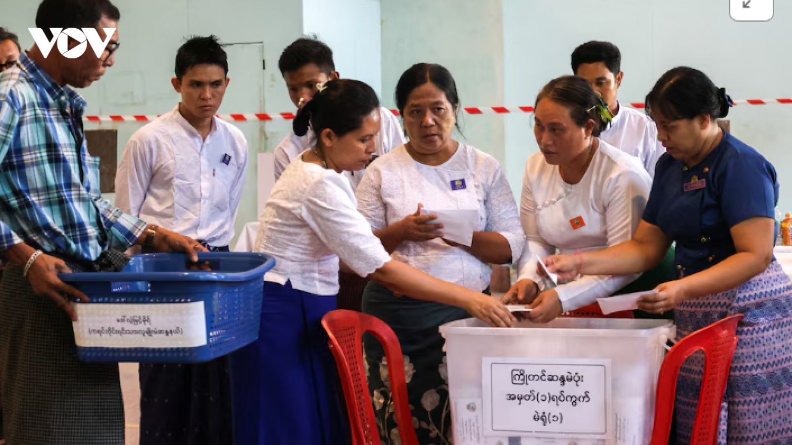 Myanmar bước vào vòng bầu cử cuối cùng với lợi thế áp đảo thuộc về đảng USDP