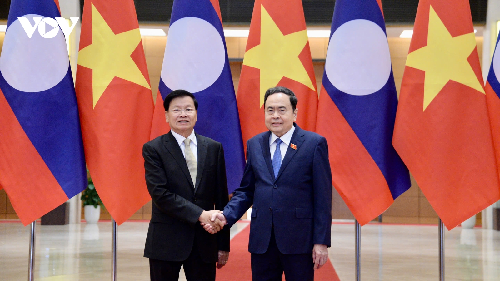 Chủ tịch Quốc hội Trần Thanh Mẫn hội kiến Tổng Bí thư, Chủ tịch nước Lào