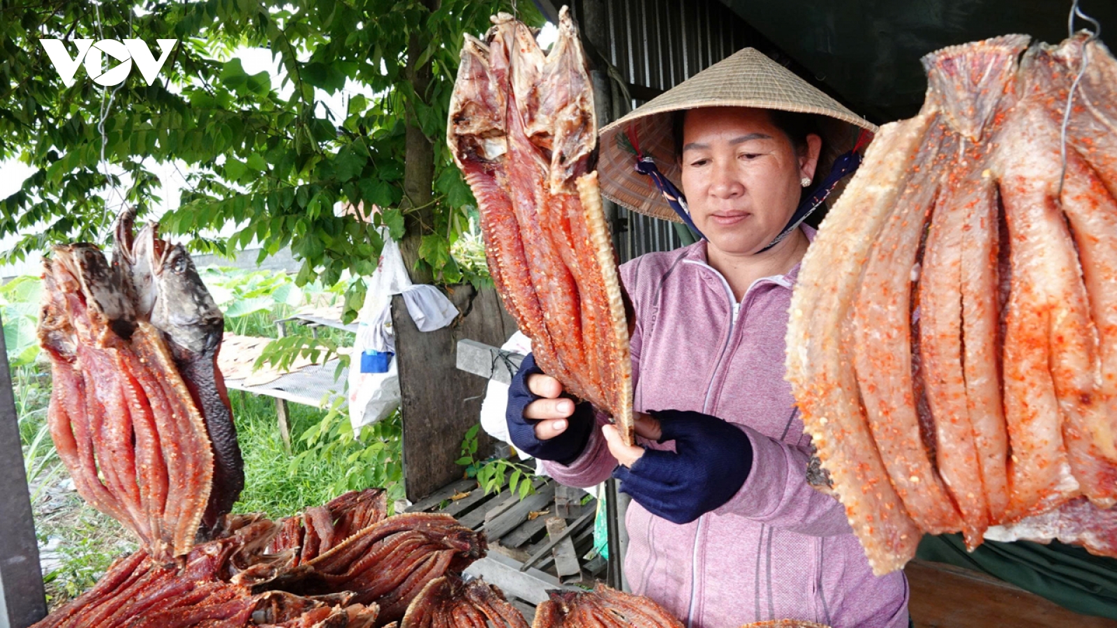 Làng khô cá lóc Tây Đô nhộn nhịp những ngày giáp Tết