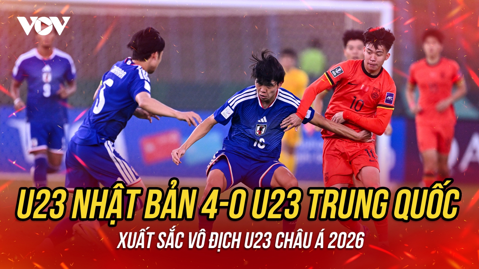 U23 Nhật Bản vô địch U23 châu Á 2026 sau khi thắng 4-0 U23 Trung Quốc