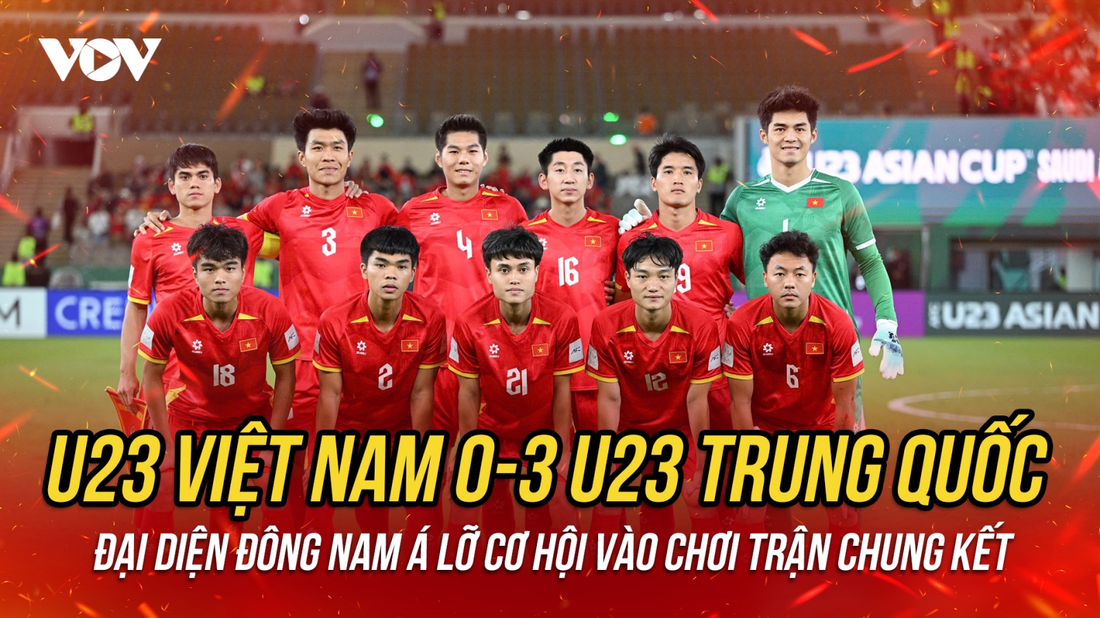 U23 Việt Nam thua U23 Trung Quốc, lỡ cơ hội vào chung kết U23 châu Á 2026