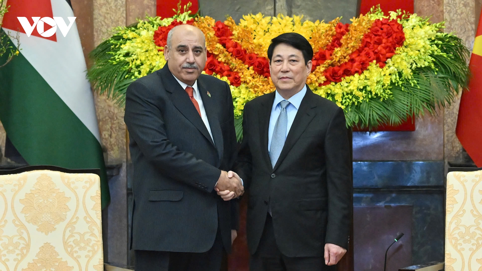 Chủ tịch nước Lương Cường tiếp Chủ tịch Hạ viện Jordan Mazen Turki El Qadi