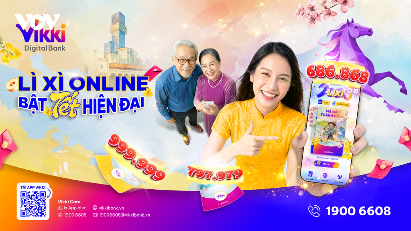 Gửi tiết kiệm 1,1 tỷ đồng, khách hàng Vikki trúng 10 lượng vàng