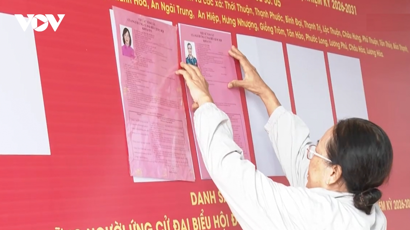 Vĩnh Long niêm yết danh sách ứng cử viên đại biểu Quốc hội và HĐND