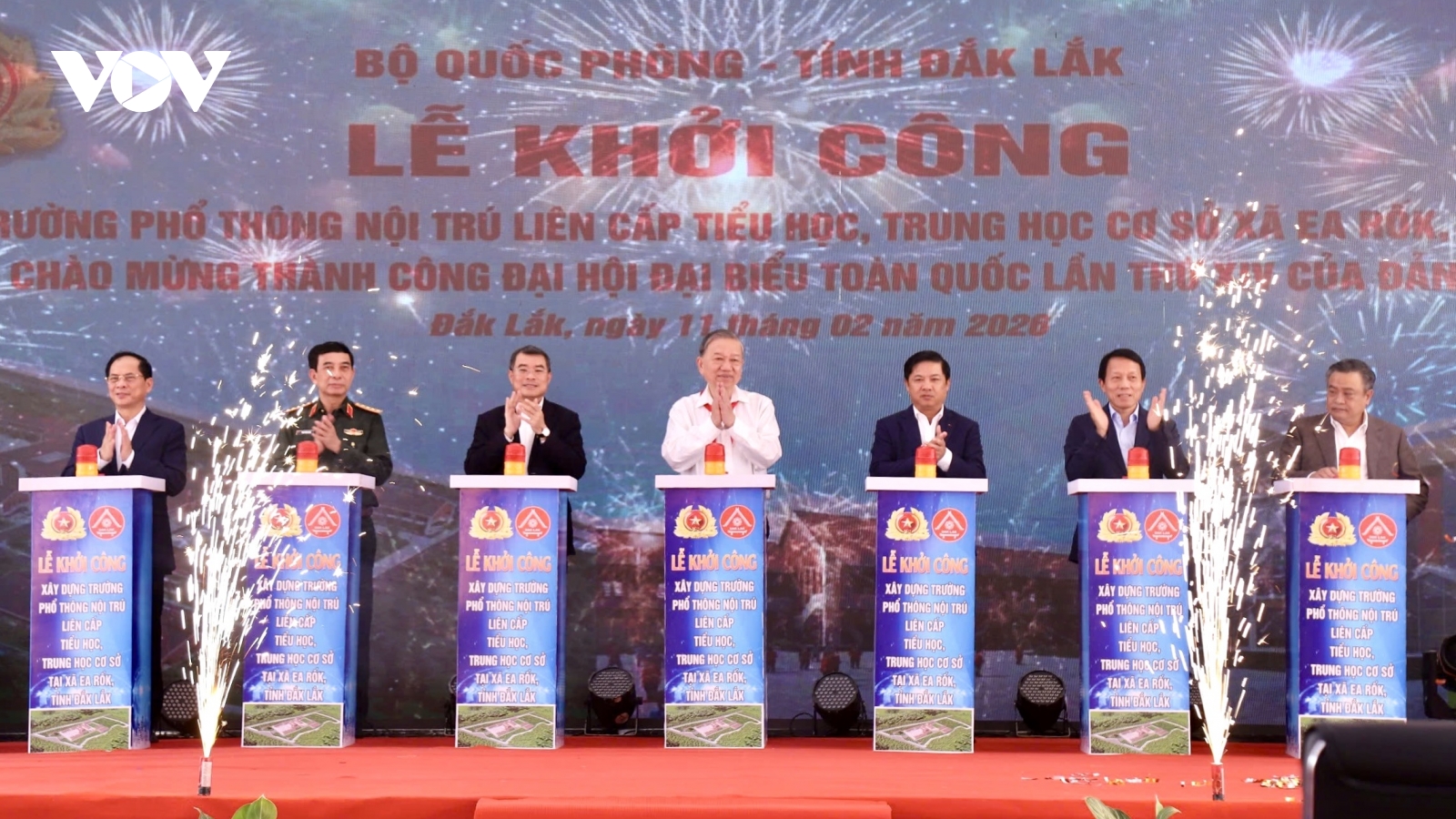 Tổng Bí thư Tô Lâm dự lễ khởi công trường liên cấp tại xã Ea Rốk, Đắk Lắk