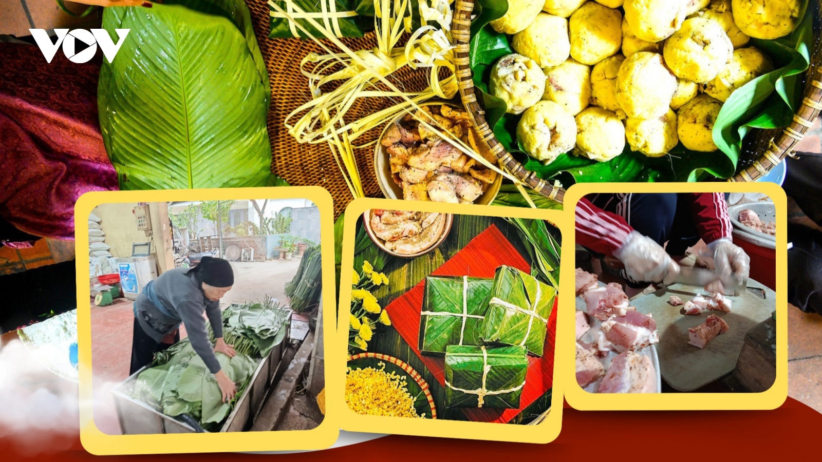 Nhịp Tết rộn ràng ở làng bánh chưng Tranh Khúc ven sông Hồng