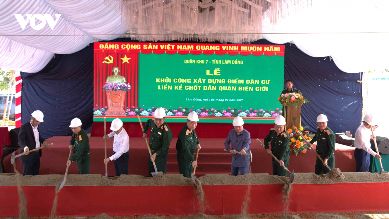 Khởi công điểm dân cư liền kề chốt quân - dân ở biên giới Lâm Đồng