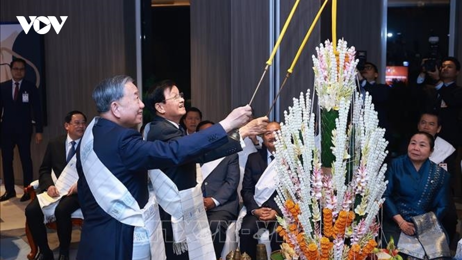 Chiêu đãi trọng thể chào mừng Tổng Bí thư Tô Lâm và Đoàn đại biểu cấp cao Việt Nam