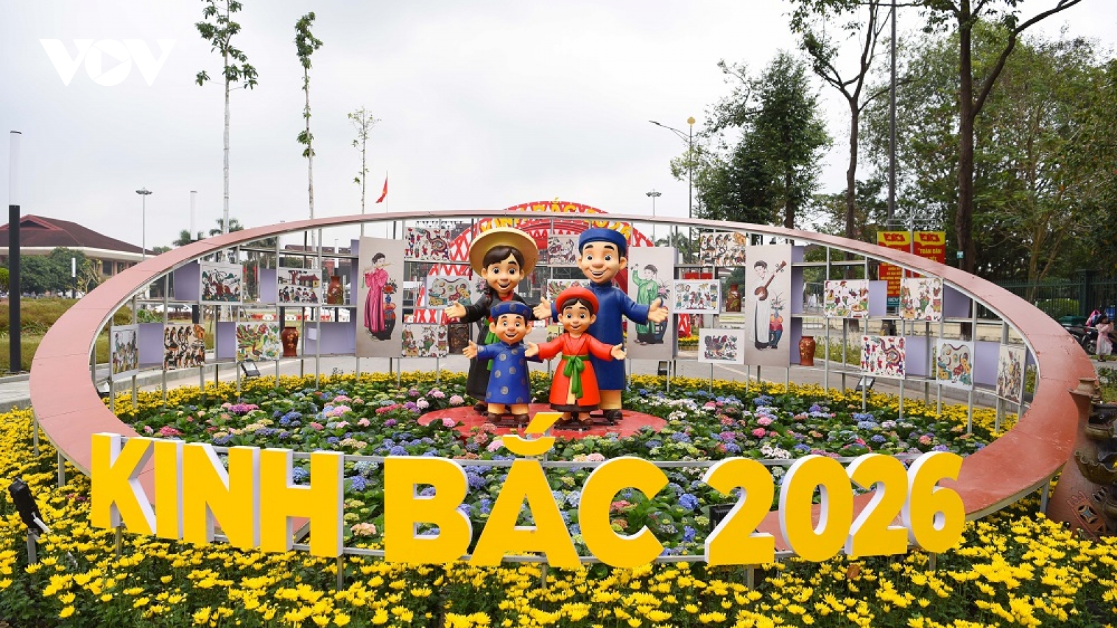 Đường hoa Xuân Kinh Bắc, Bắc Ninh thu hút khách dịp Tết Bính Ngọ 2026