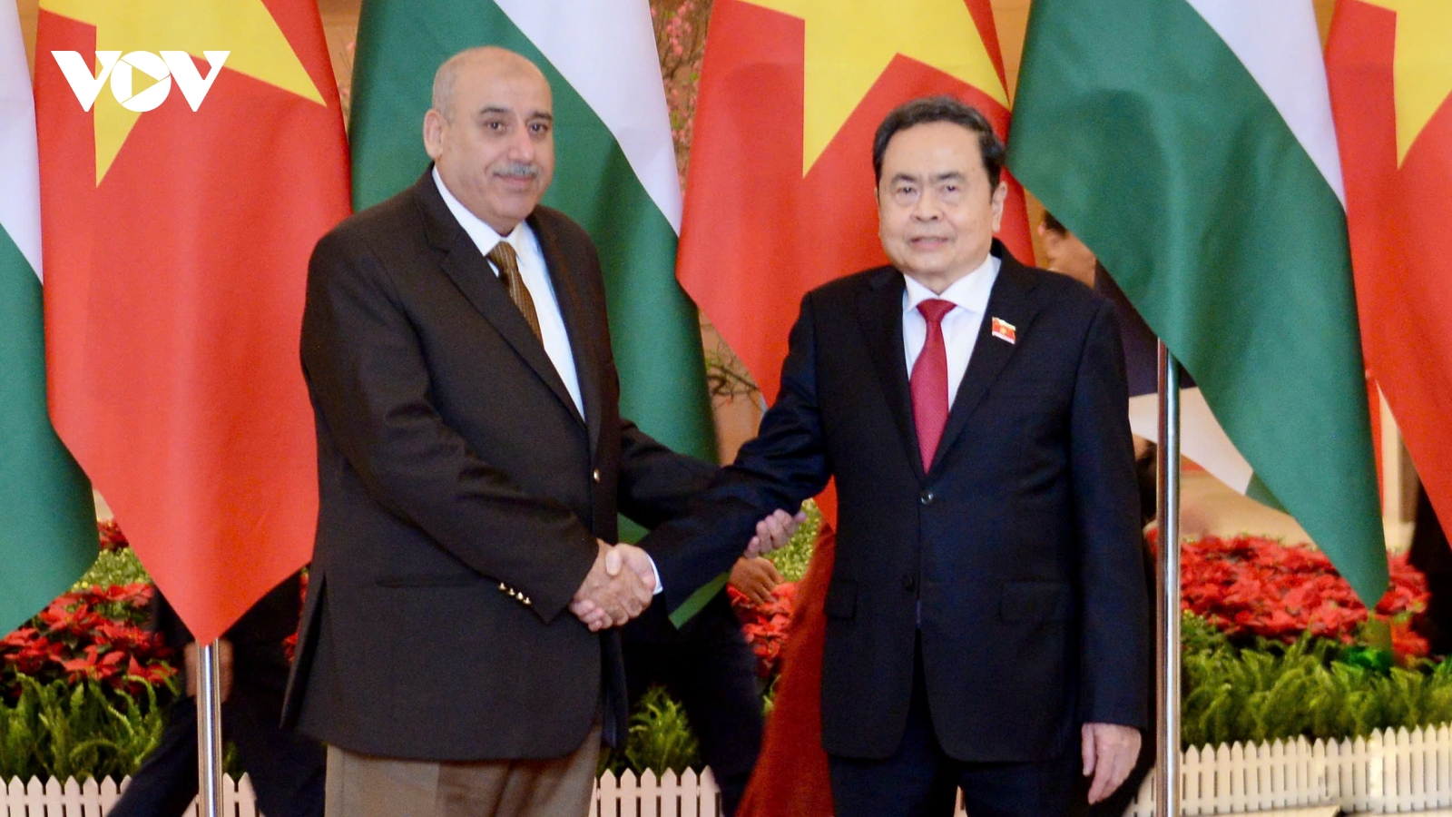 Chủ tịch Quốc hội chủ trì lễ đón và hội đàm với Chủ tịch Hạ viện Jordan