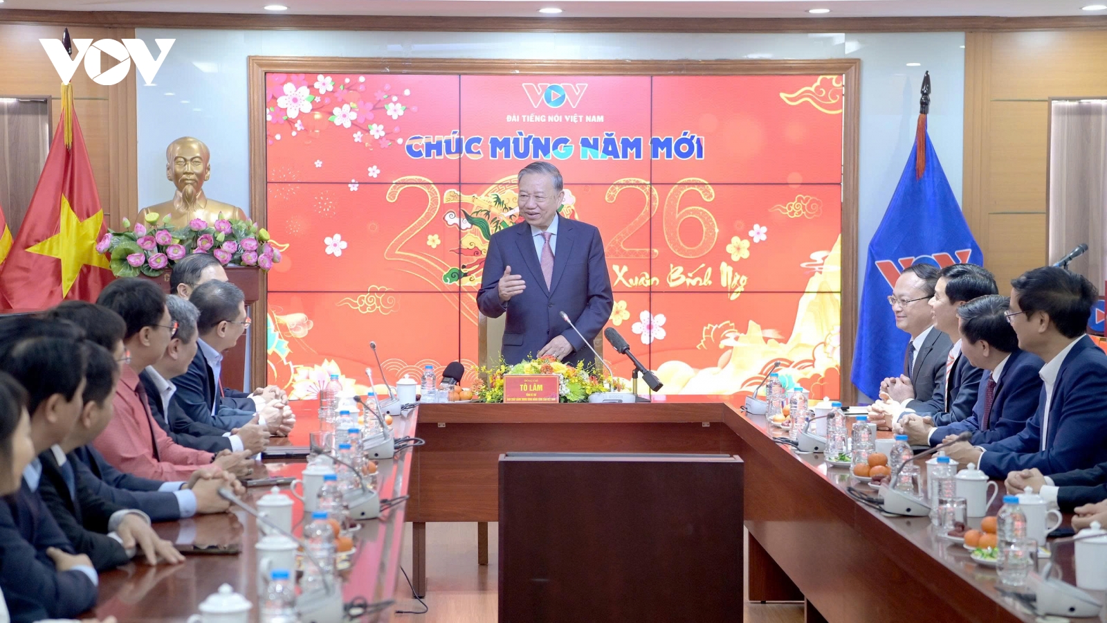 Tổng Bí thư Tô Lâm: "VOV đang canh trời giữ sóng, giữ nhịp thông tin cho đất nước"