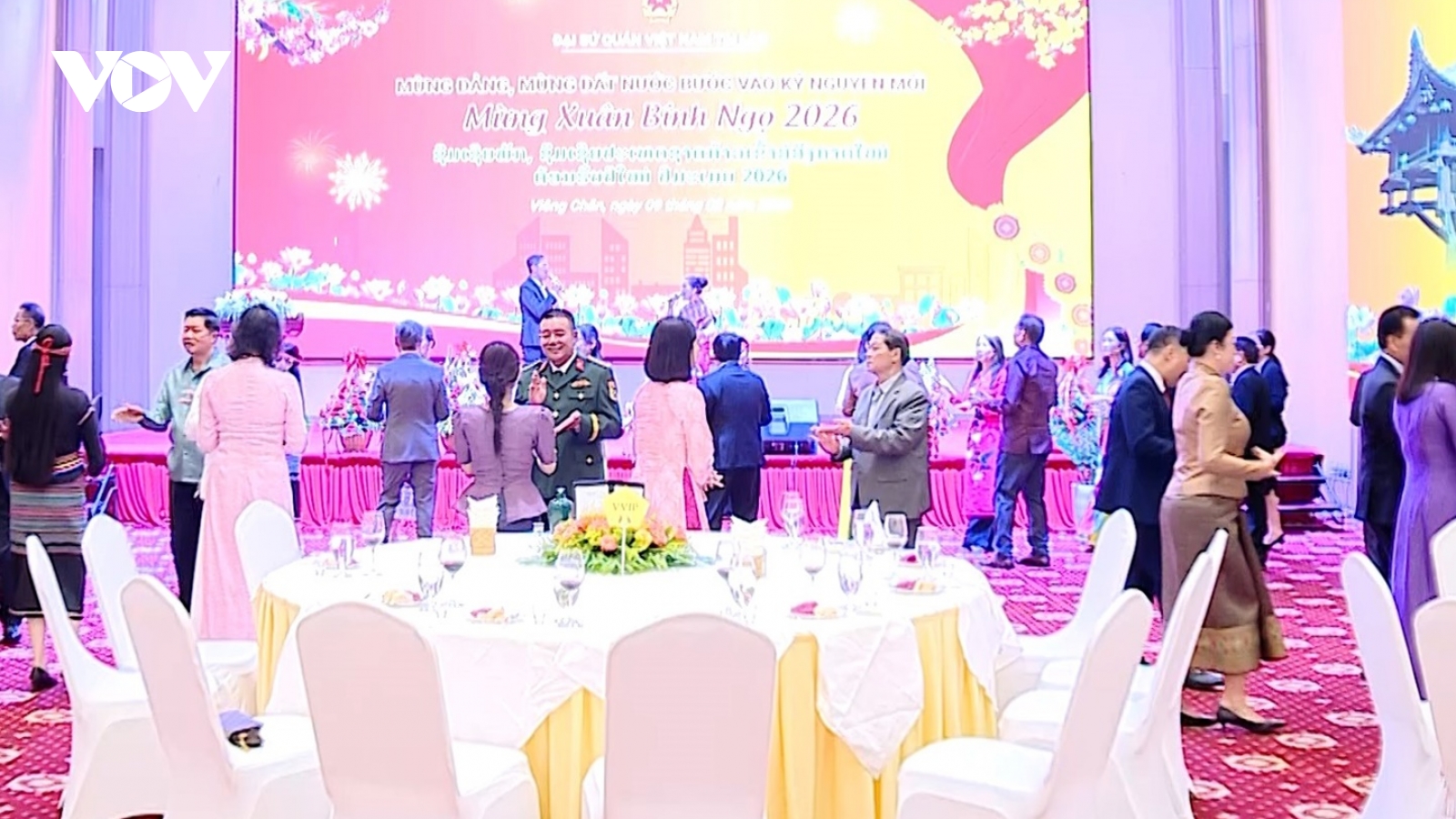 Đại sứ quán Việt Nam tại Lào tổ chức tiệc mừng Đảng, mừng Xuân Bính Ngọ 2026