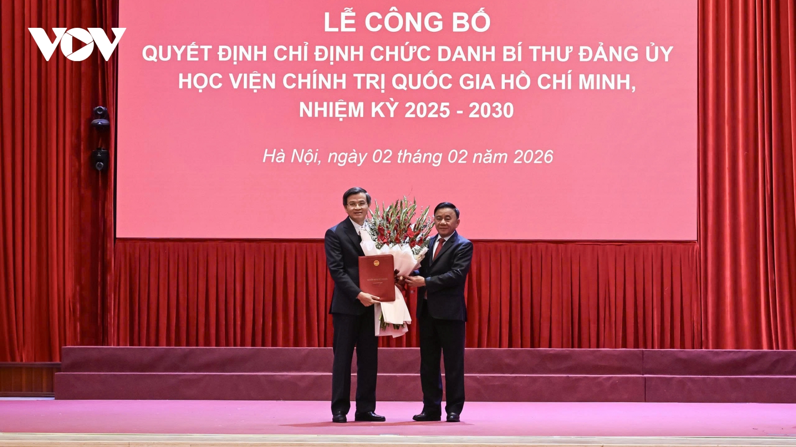 Công bố Quyết định chỉ định Bí thư Đảng ủy Học viện Chính trị quốc gia Hồ Chí Minh