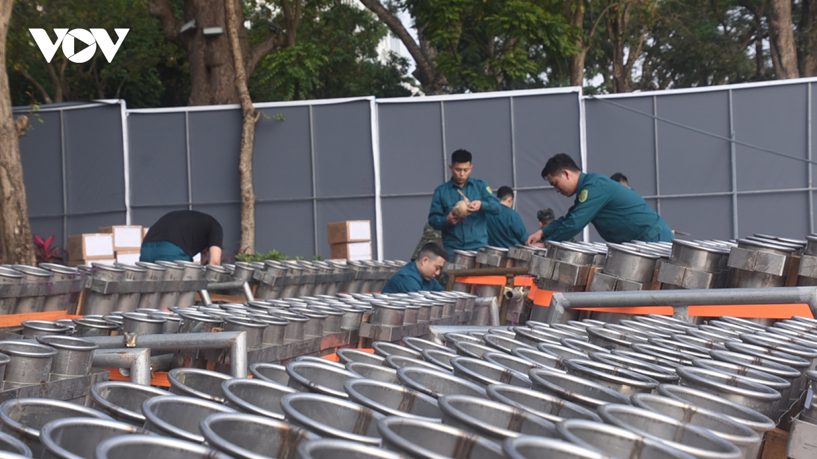 Trận địa pháo hoa tại Hà Nội sẵn sàng khai hỏa chào Xuân Bính Ngọ 2026