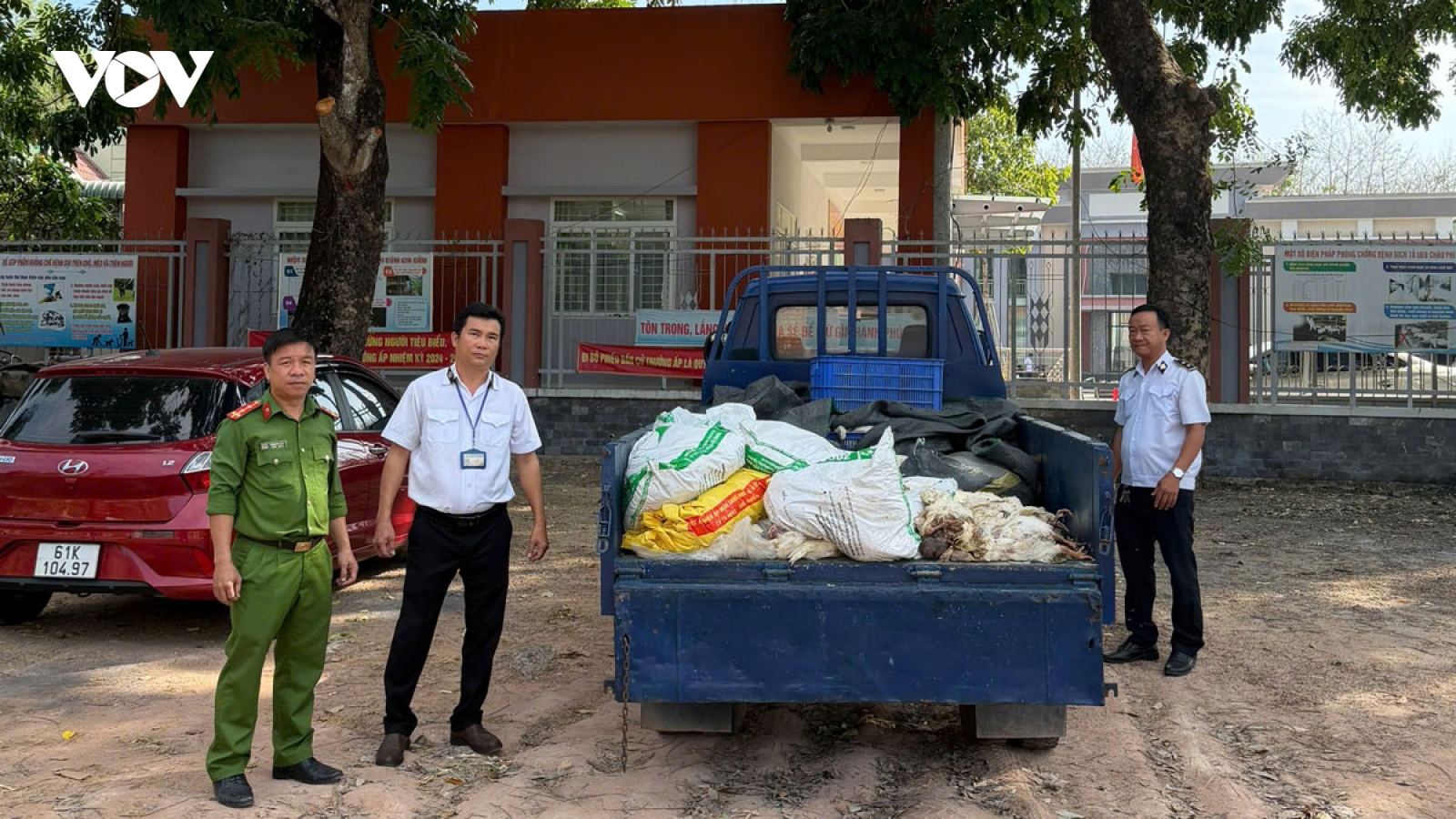 Vận chuyển hơn 200kg gà chết đang phân hủy đi tiêu thụ thì bị bắt