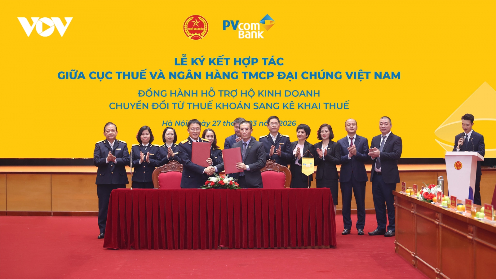 PVcomBank hợp tác với Cục Thuế hỗ trợ hộ kinh doanh kê khai thuế