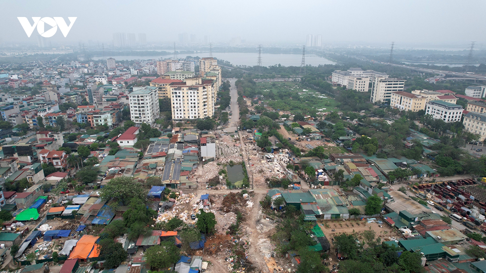 Cận cảnh sau giải phóng mặt bằng tuyến đường 472m nối Đồng Tàu – Giải Phóng