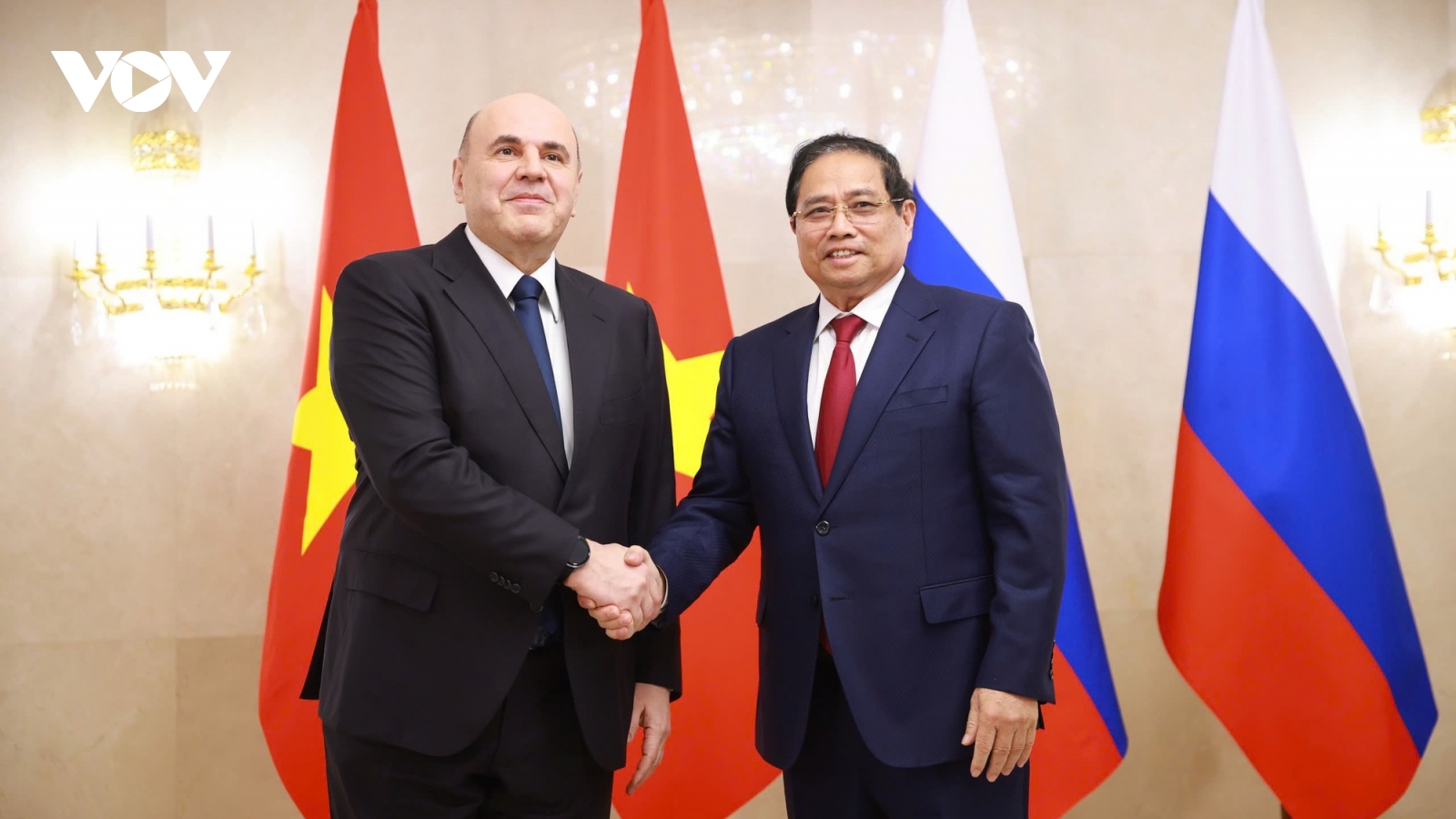 Thủ tướng Phạm Minh Chính hội đàm với Thủ tướng Nga Mikhail Mishustin