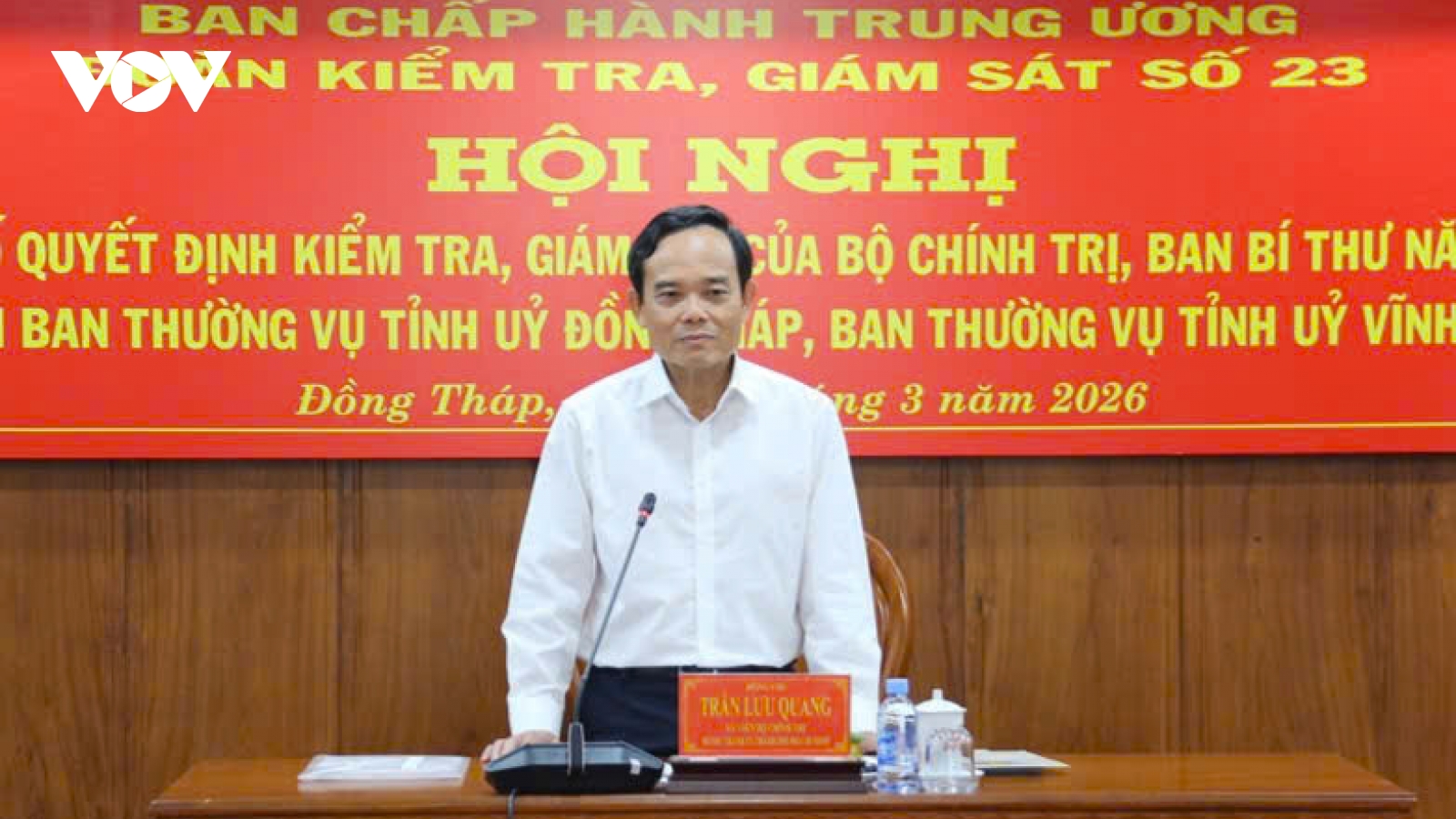 Công bố Quyết định kiểm tra, giám sát Ban thường vụ Tỉnh ủy Đồng Tháp, Vĩnh Long