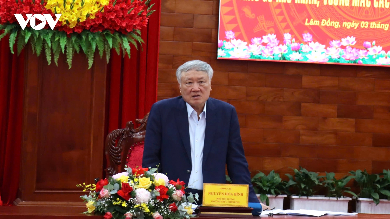 Phó Thủ tướng Nguyễn Hòa Bình làm việc tại Lâm Đồng để xử lý các dự án tồn đọng