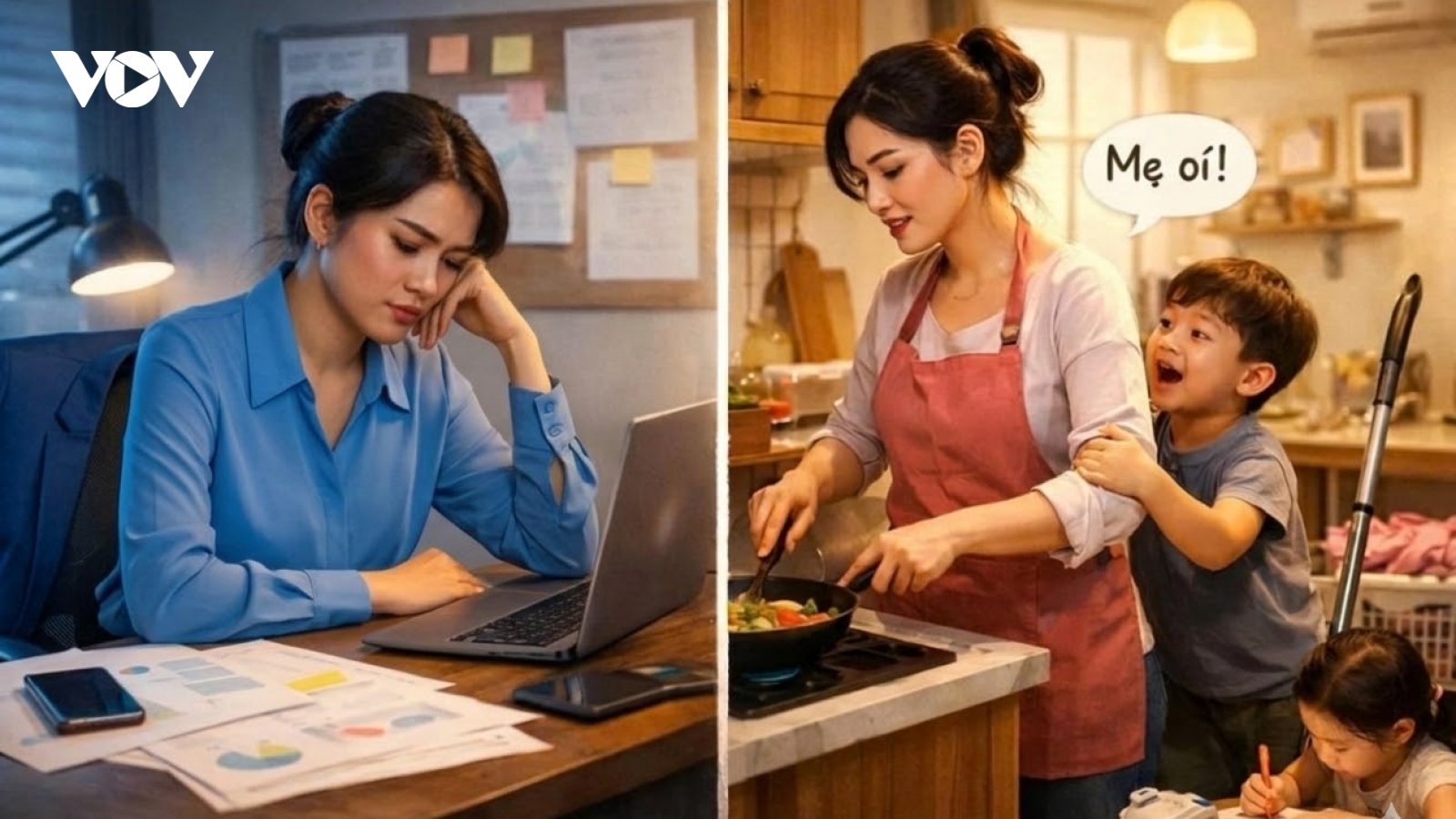 “Gánh nặng kép” và kỳ vọng vô hình đối với người phụ nữ