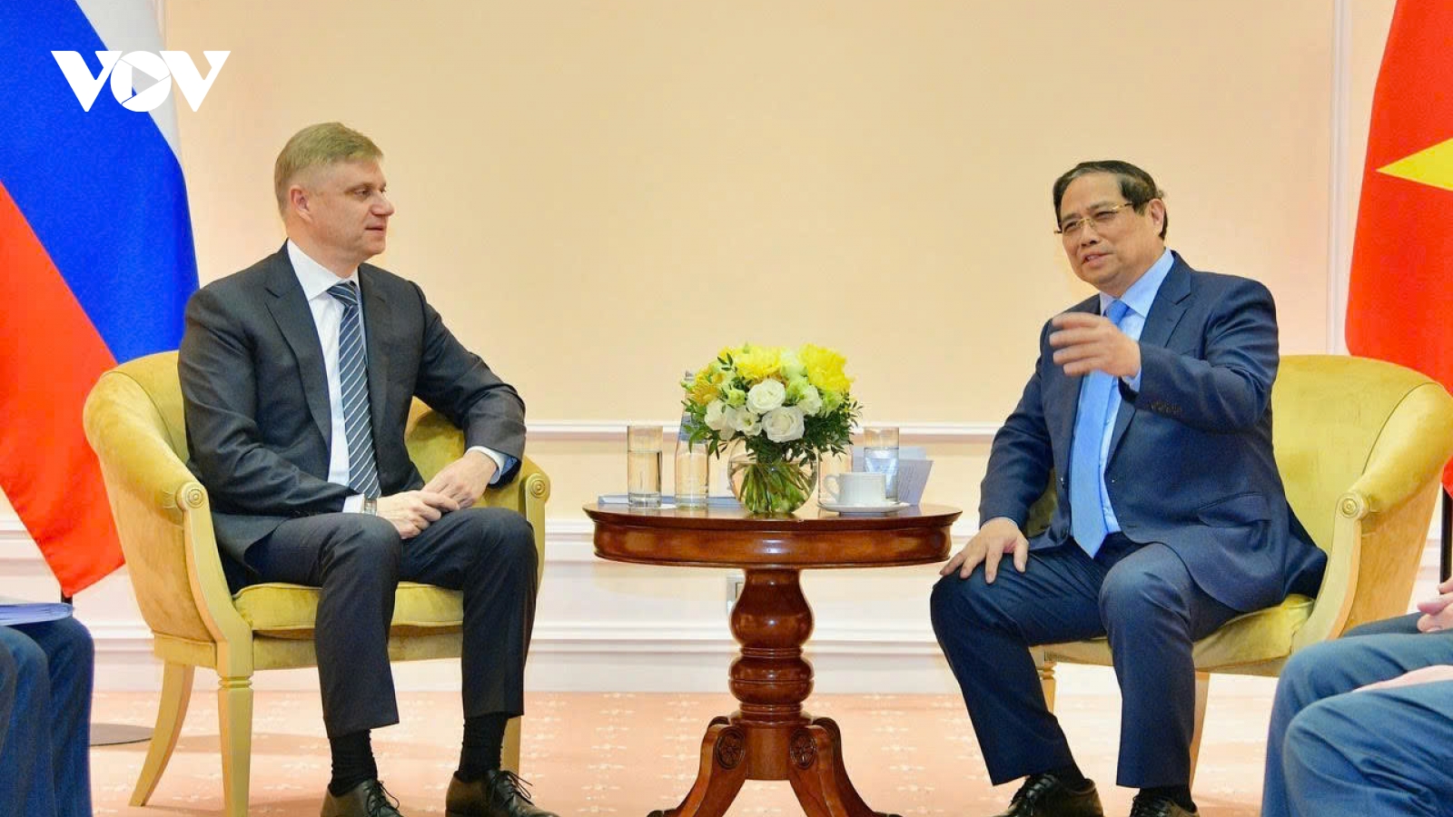 Thủ tướng Phạm Minh Chính tiếp lãnh đạo Công ty Đường sắt Liên bang Nga