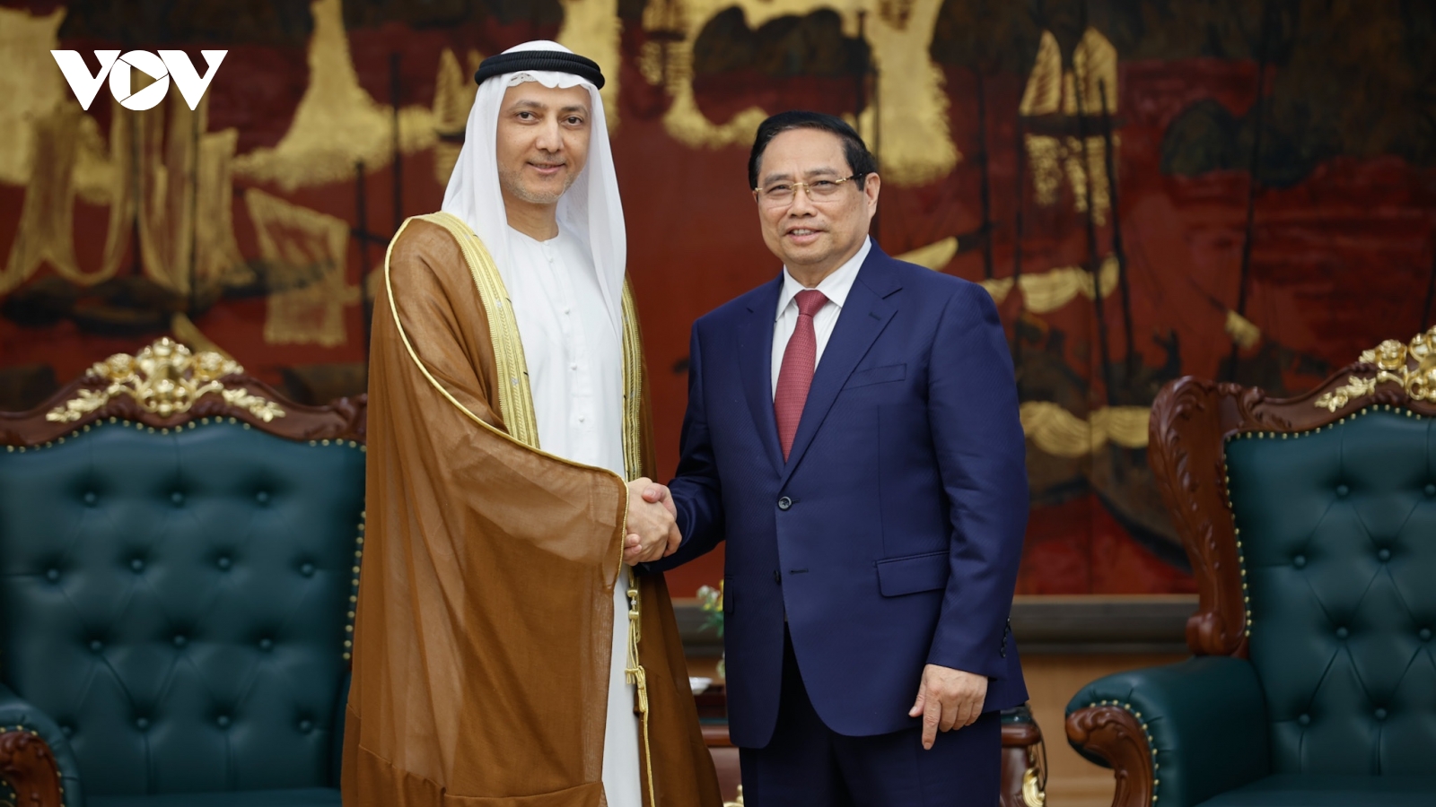 Thủ tướng Phạm Minh Chính tiếp Đại sứ các Tiểu vương quốc Ả Rập Thống nhất