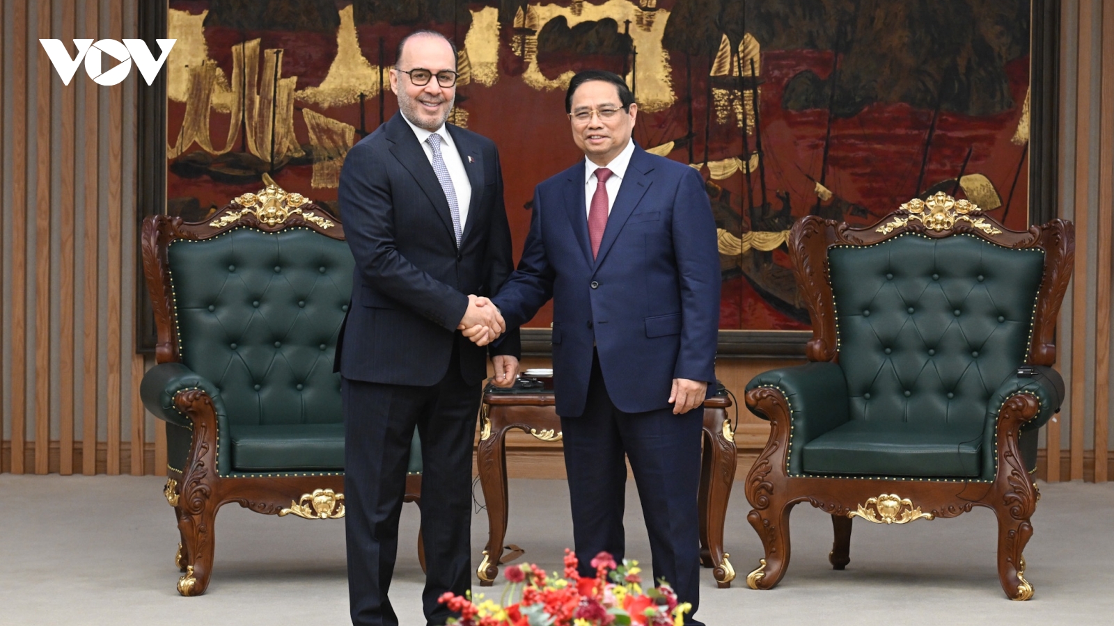 Thủ tướng Phạm Minh Chính tiếp Đại sứ Qatar Khalid Ali Abdullah Abel