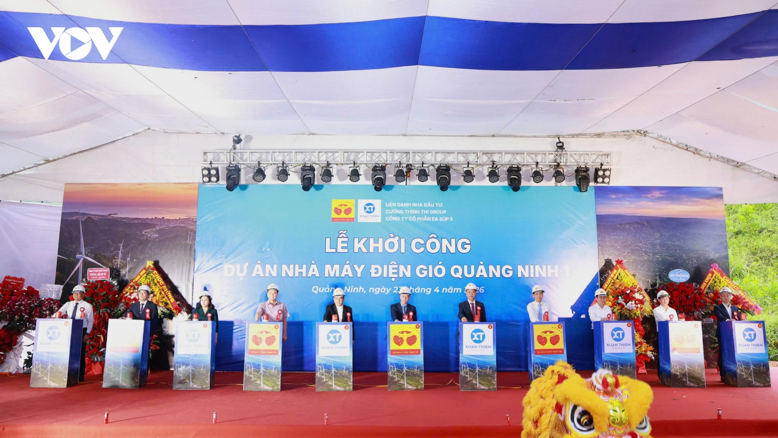 Khởi công nhà máy điện gió đầu tiên tại Quảng Ninh